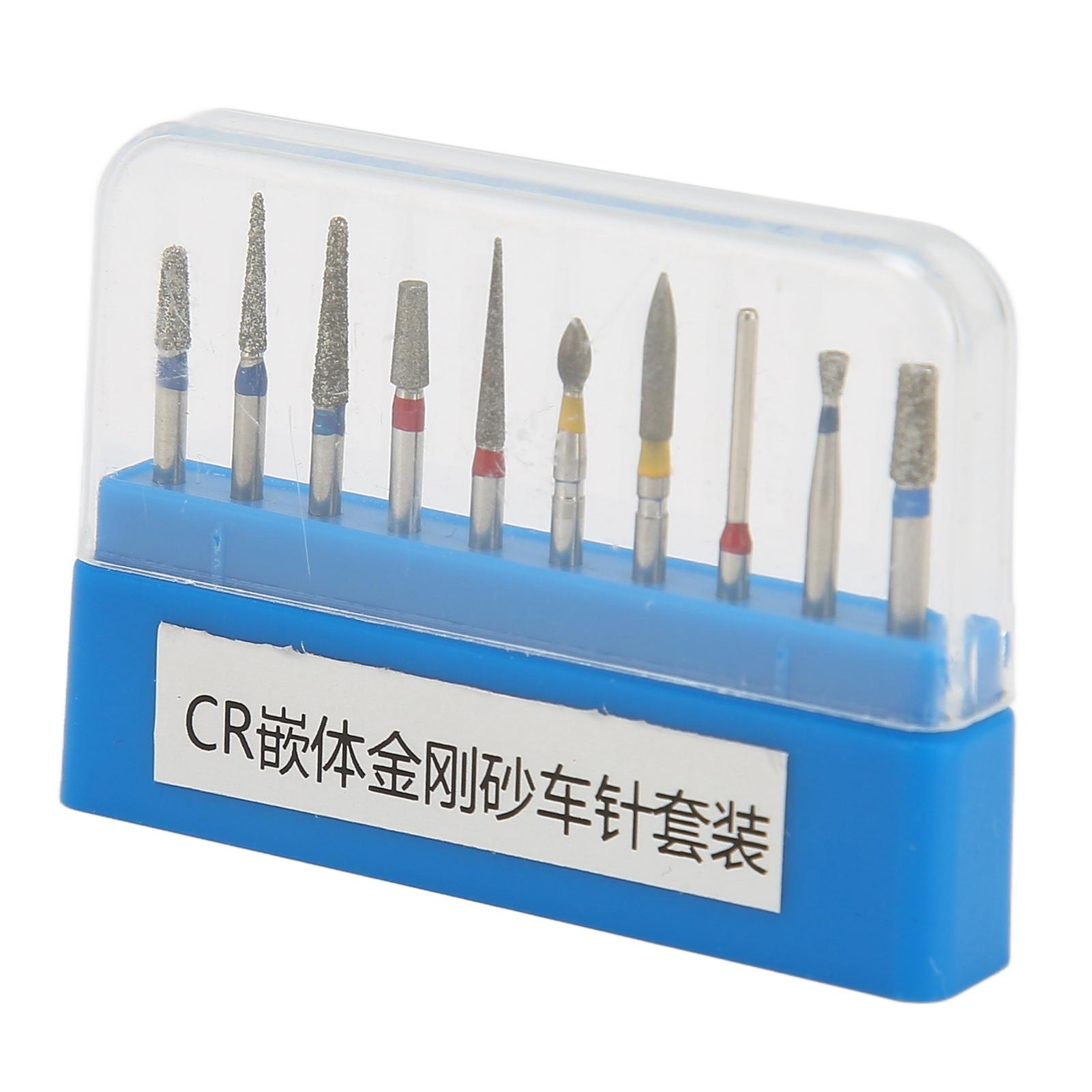 Набор стоматологических боров 10 шт. Больничные клиники Нержавеющая сталь Полировка Стоматологический бор для высокоскоростного наконечника