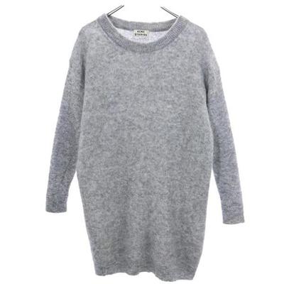 Wollmischung Langarm Strick Einteiler XXS Grauer Pullover Damen Gebraucht
