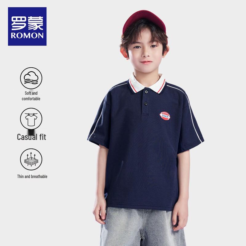 Romun Boys  Short Sleeve Casual Polo Shirt 120