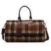 Fashionable Retro Striped Plaid Household Clothing Storage Bag for Going Out for Fun Large Capacity Travel Bag Can Be Used To Pull Rod