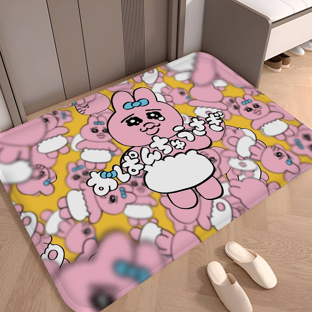 O-Opanchu Cute Usagi Room Mats Retro Multiple Choice Living Room Kitchen Rug Non-Slip Welcome Rug