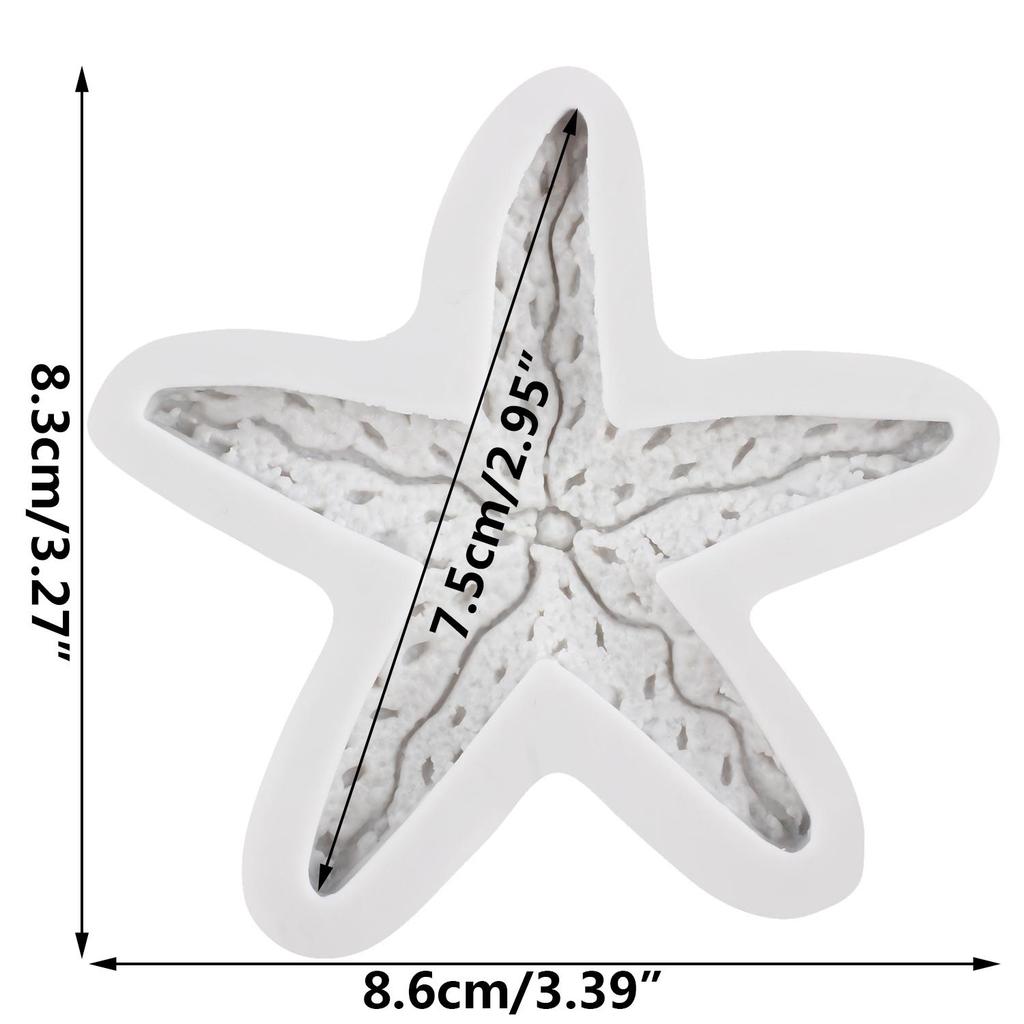 Starfish Silicone Mold Starfish Fondant Molds Cake Decorating Tools Cupcake Topper Candy Resin Clay Chocolate Gumpaste Mold