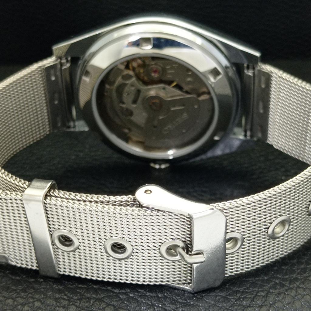 REFURBISHED SEIKO 5 AUTOMATIC 6309A VINTAGE JAPAN MENS BLACK WATCH a441183-4 Sk-a441183