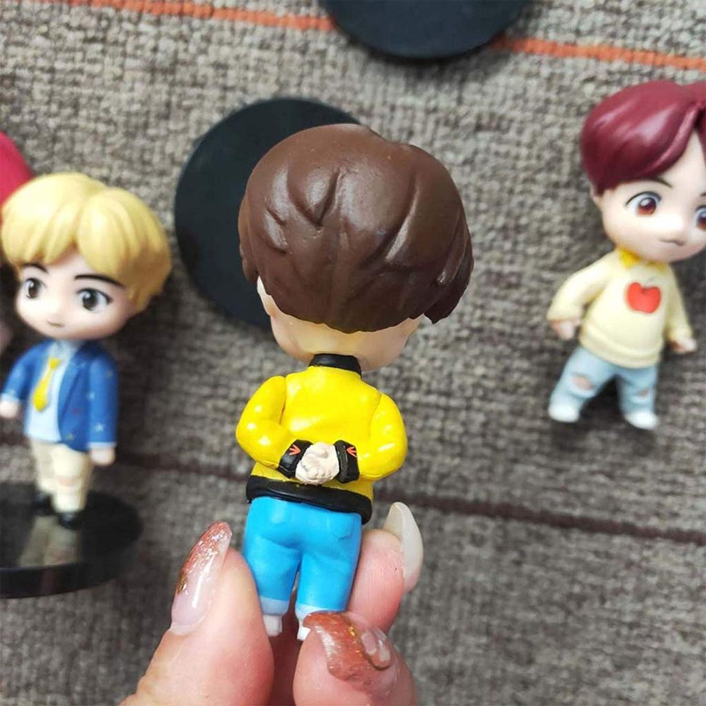 7 STÜCKE BTS Figuren BTS Mini Puppe Deluxe Figuren Spielset FRingure Figurenset (VERSION 1)