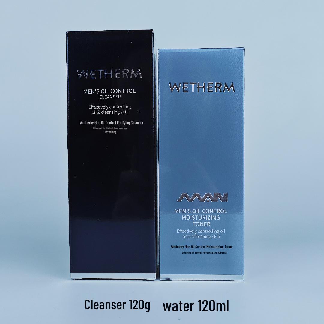 

Увлажняющий набор для ухода за кожей для мужчин Wen Biquan: Очищающее средство для контроля жирности, Вода, Лосьон, Крем Комбо.