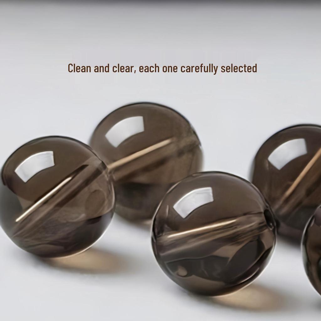 Naturliga Rökig Kvarts Runda Pärlor för DIY Handgjorda Armband och Smyckestillbehör