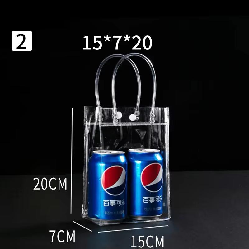 Clear Plastic Gift Bags With Handle Transparent Bag Reusable Tote Bag Pvc Goodie Bags For Wedding Party Supplies, Cosmetic Bag