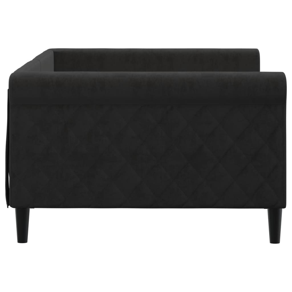 Daybed Black 100x200 Cm Velvet