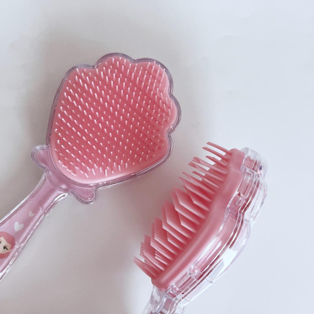 Kartáč na mokré vlasy, kartáč na vlasy s mořskou pannou, kartáč na vlasy pro malé holčičky, rozčesávací kartáč, kudrnaté, rovné, dlouhé, krátké vlasy, pro většinu typů vlasů