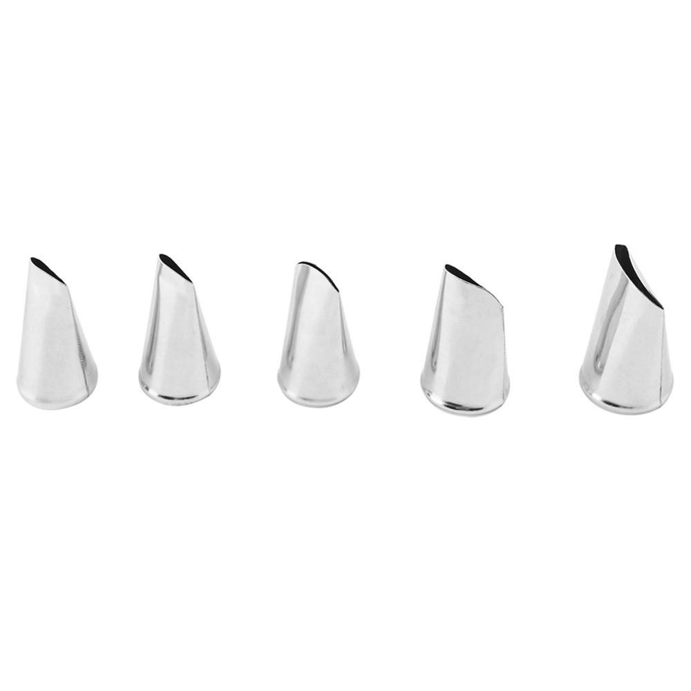 5pcs 304 Stainless Steel Cake Decorating Nozzles Conical Shape Icing Nozzles  Pastry Making серебряный