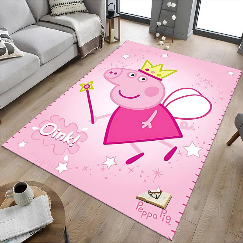 1pc Peppa Pig Fairy Tale Carpet for Playroom Bedroom Living Room Sofa Home Decor,kids Game Area Rug Non-slip Floor Mat Y723127