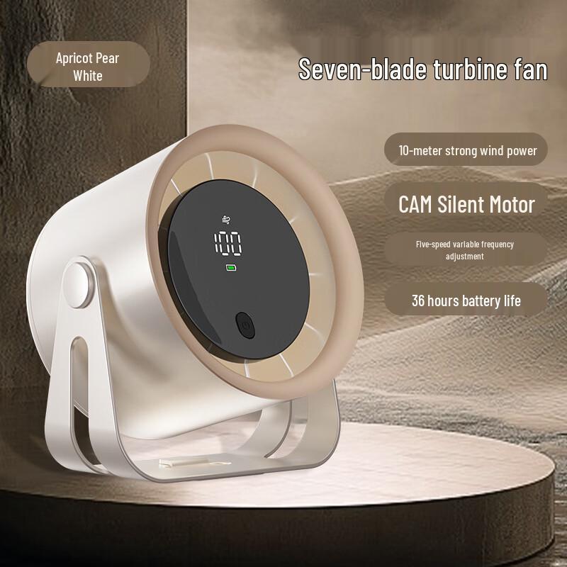 CNDB 100-Speed USB Rechargeable Desktop & Wall Circulation Fan