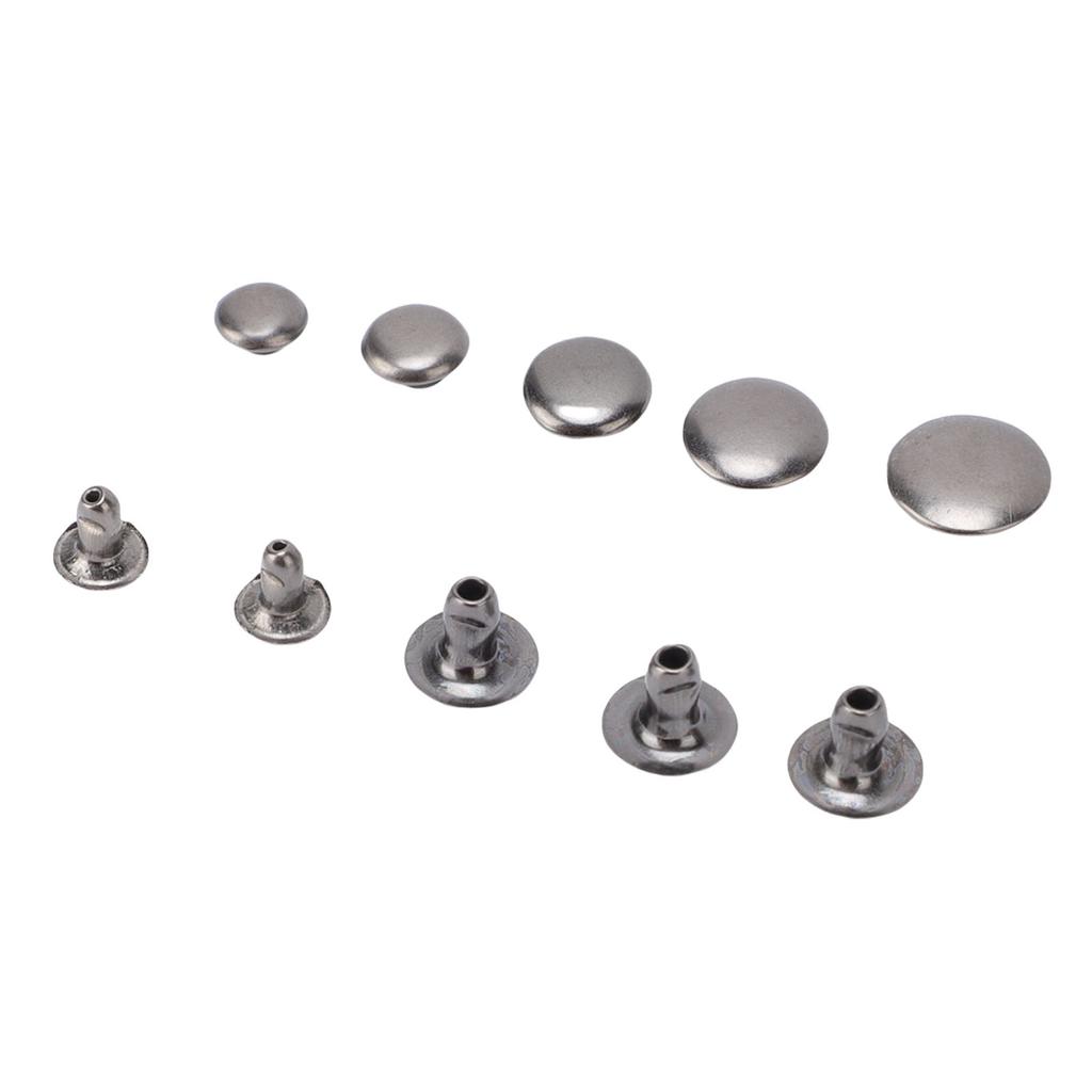 500 Sets Leather Rivets 6mm 7mm 8mm 9mm 10mm Rivet Cap and 8x6mm Studs for Crafts Clothing Fabric Shoe Bag Decoration