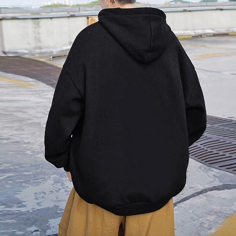 Li Ning Solid Color Fleece Hooded Jacket Logo Print Cuffed Fleece Sports Pants Casual Sports Suit Men Sportswear Black YWDT477-1+AKLTC13-1