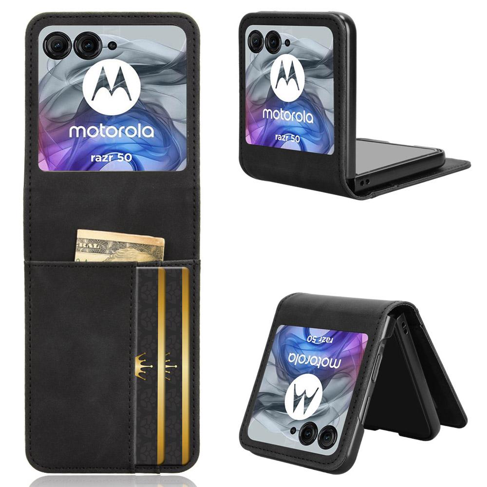 For Motorola Razr 50 5G/Razr 2024 5G Case Separable Design Card Slot Leather+PC Phone Cover