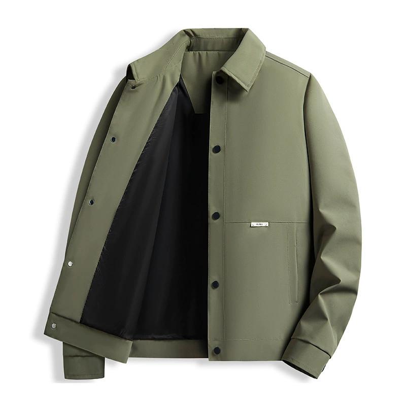 Herbst und Winter Mode Plaid Revers Herren Executive Jacke Herren Top Shirt Kragen Jacke