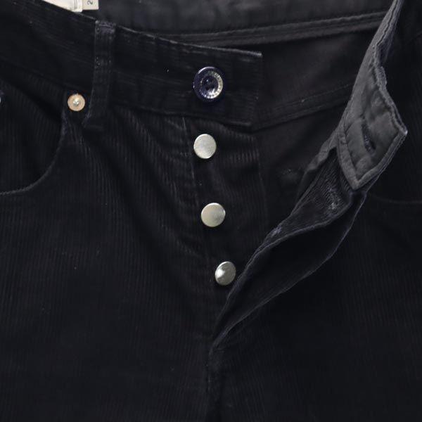 Maison Kitsune Corduroy Pants W28 Black Series Button Fly Men's Used