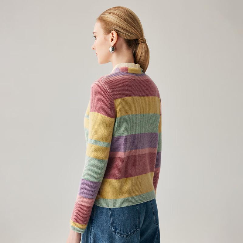 Zhaojun Women's Dopamine Brushed Cashmere V-Neck Cardigan