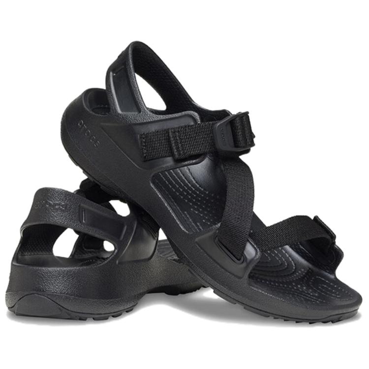 Crocs Unisex Black Hiker Simple Open Toe Outdoor Breathable Beach Sandals 212711-060