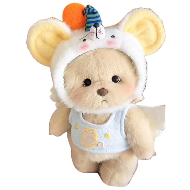 30cm Handmade Teddy Tale Bear Plush Toy Change Dress Baby Crawling Cloth Girl Hug Cuddly Plushie Doll for Girlfriend Gift