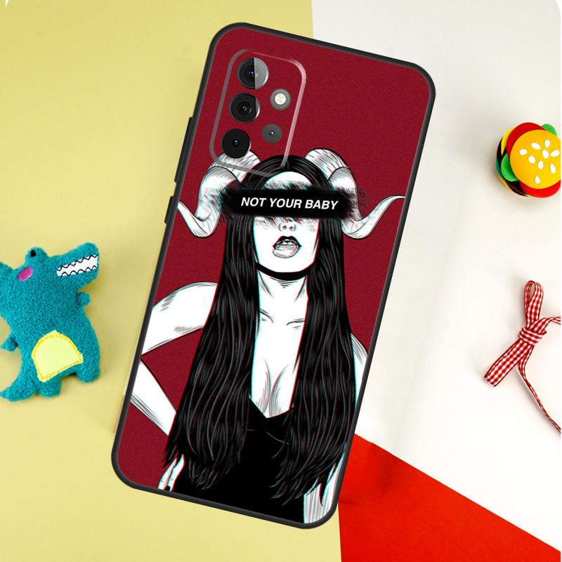 Devil Girl Woman For Samsung Galaxy A22 A32 A52 A54 A34 A14 A55 A35 A15 A53 A33 A13 A05 A06 A16 Phone Case