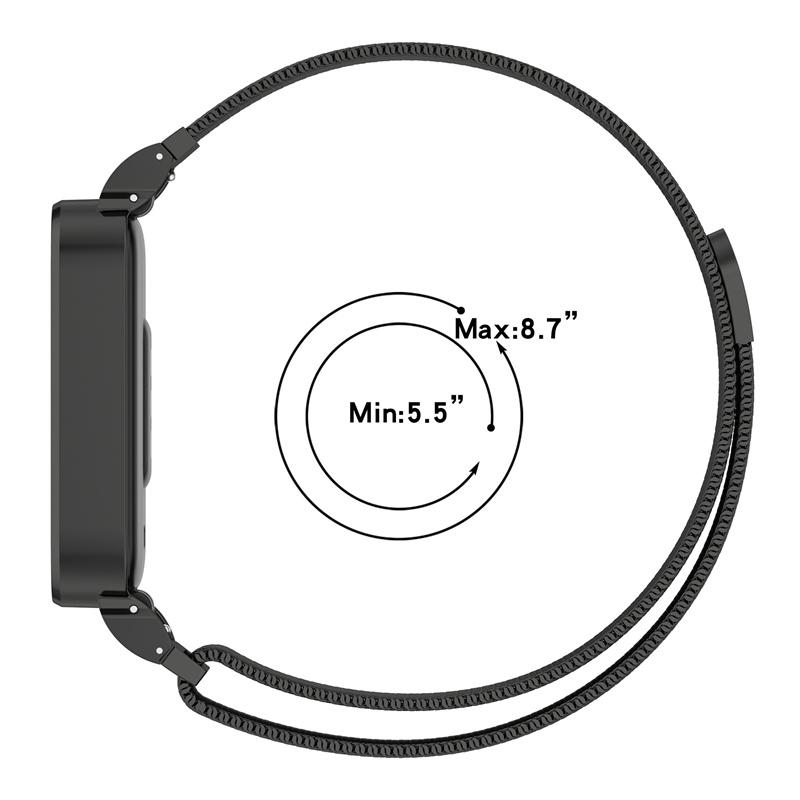 Strap For Mi Band 9 Active Bracelet Wristband for Redmi Band 3 Stainless Steel Metal Watch Band