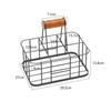 Drink Carrier Equipment with Handle Multifunction 6 Grid Reusable Drink Caddy Holder Wine Bottle Storage for Office Catering KTV