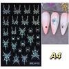 1/4 Pcs Halloween Nail Stickers Cute Spider Nail Slide Decals Nail Supplies Manicure Decoration