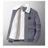 Autumn/Winter Men's Corduroy Lambskin Jacket, Loose, Thickened, Casual Lapel Men's Coat