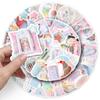Korean Style Graffiti Stickers: 52 Blue & Pink Sheets for Phone Case & Notebook Décor