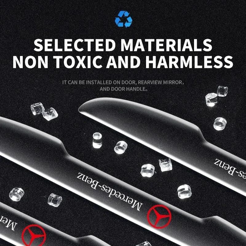 4pcs Transparent Car Door Anti-Collision Rubber Strips Bumper Guard Protector Sticker for Mercedes Benz W211 W204 W210 W203 CLA