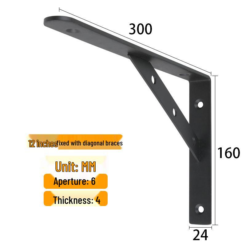 Stainless Steel Wall-Mounted Tripod Bracket for Load-Bearing Support and Partition Fixing