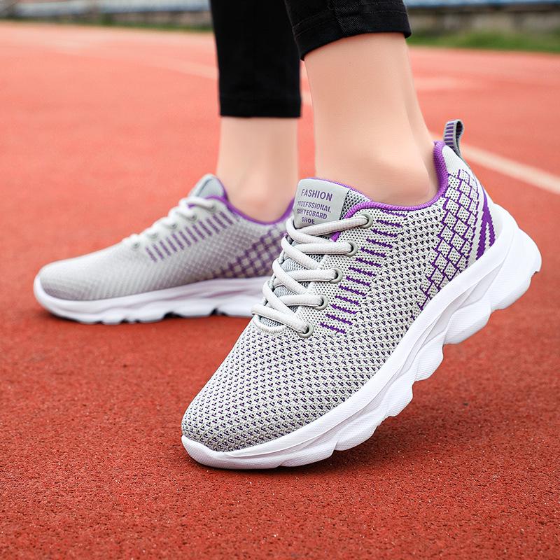 

Женские кроссовки Quanzhou из сетки, дышащие - Повседневная обувь с мягкой подошвой для путешествий и бега для студентов военной подготовки Size 38