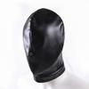 Role Play Mask Adjustable Faux Leather Bondage All Parcel Head Covering Mask Blindfold Cosplay Sexy Fetish Wear for Couples