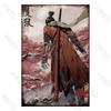 Japanese Samurai Vintage Metal Plate Living Room Decoration Painting Metal Wall Art Plaque Retro Tin Sign Bar Pub Home Decor