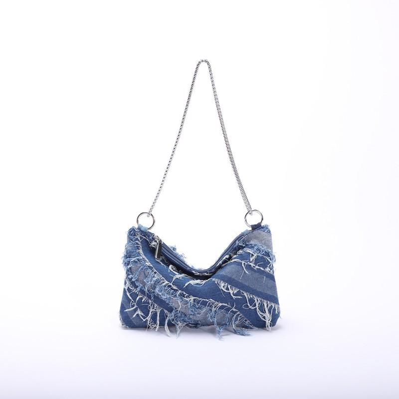 

Minority Women s Bags Washed Denim Clutch Cross-body Bag Lazy Fashionable Su Underarm Wandering Etc. світло-синій колір
