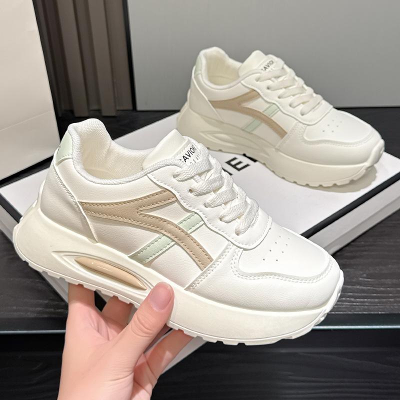 Spring and Summer New Leather Sneakers Platform Casual Dad Shoes Forrest Gump Shoes