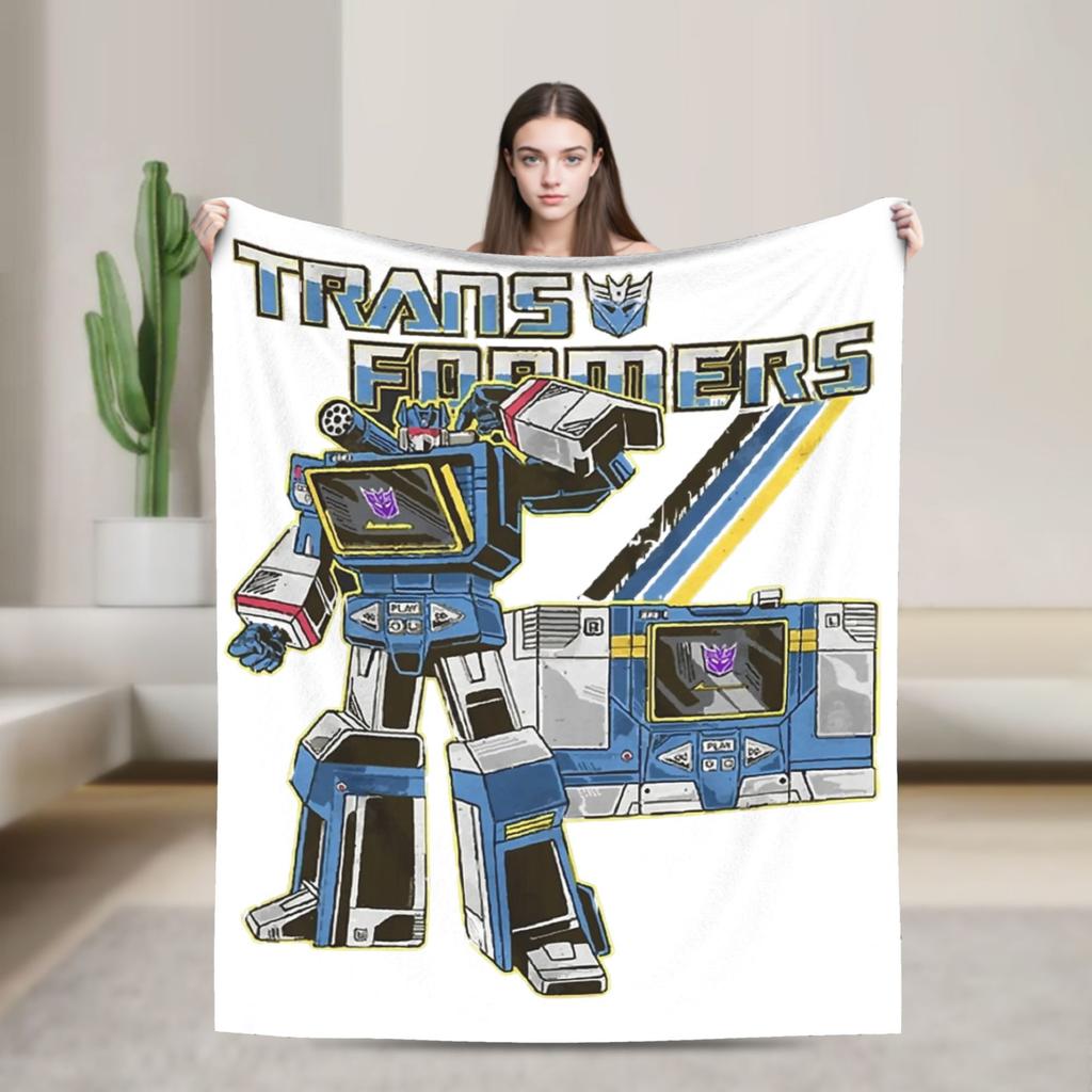 Transformers Decepticons Soundwave Blankets Robot Flannel Funny Warm Throw Blanket for Bedspread Spring/Autumn Couch