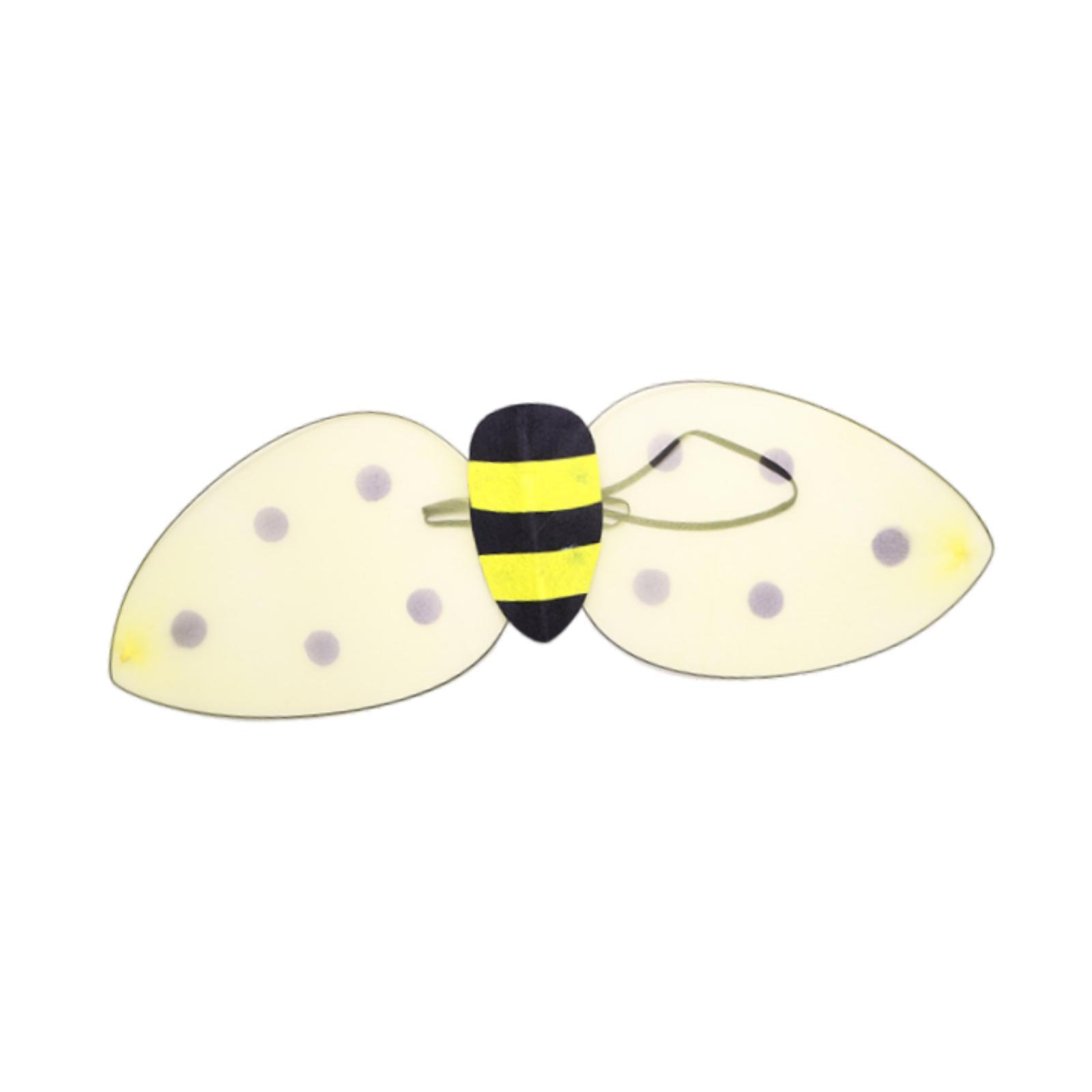 

Kids Bee Costume Photo Props Costume Accessories Bee Wing Antenna Headband for Masquerade жовтий