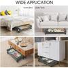 Under Bed Storage with Lockable Wheels Visible Window Under Bed Metal Drawers Large capacity Zipper Closure Home Organization