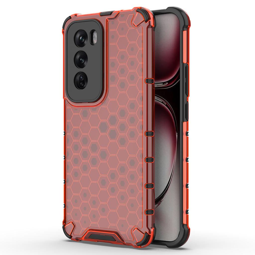 For Oppo Reno12 5G (Global) Case PC+TPU Phone Cover Honeycomb Shape Cushioning Shockproof