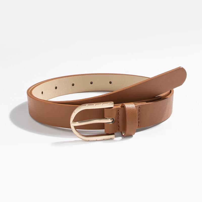 Ladies' Belt: Casual and Versatile, Smooth Basic Ladies' Belt Set