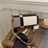 Contrasting Color Splicing Women's Retro Internet Celebrity Shoulder Bag Women's 2025 Summer New Versatile Ins Underarm Small Square Bag