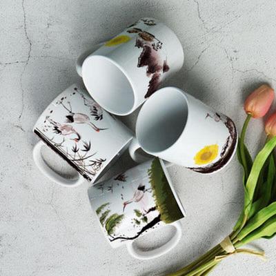 tk237-Design Mug 4p-Ink Painting Landscape