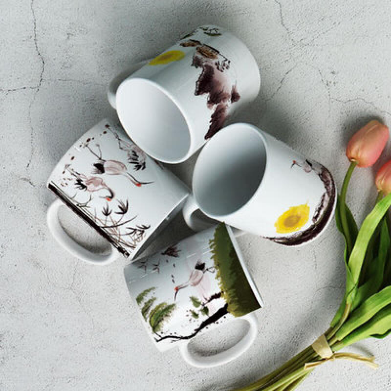 tk237-Design Mug 4p-Ink Painting Landscape