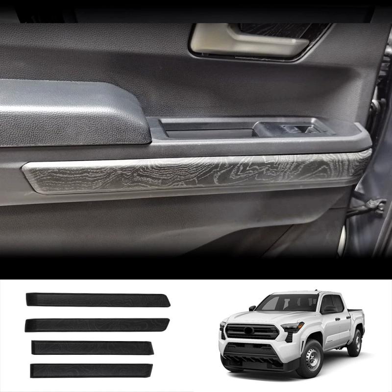 LHD For TOYOTA TACOMA 2024 2025 ABS Black Wood Central control window lift center control gear shift panle meter AC vent cover