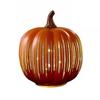 Halloweenská třpytivá dýňová ozdoba Blikající dýňová figurka Pryskyřičná soška Socha Domov Kancelář Podzimní Sváteční Sklizeň Festivalová Dekorace