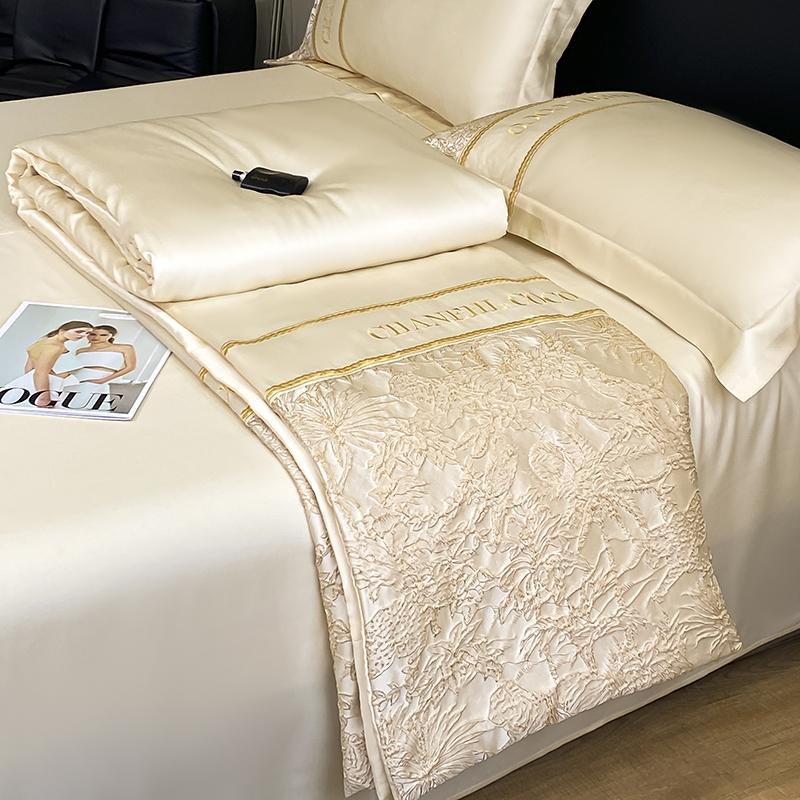 1 Set Light Luxury Wind Lace Silk Class A High Count Bedding Duvet Quilt  Air Conditioner Quilt Cool Summer 150X200 200X230