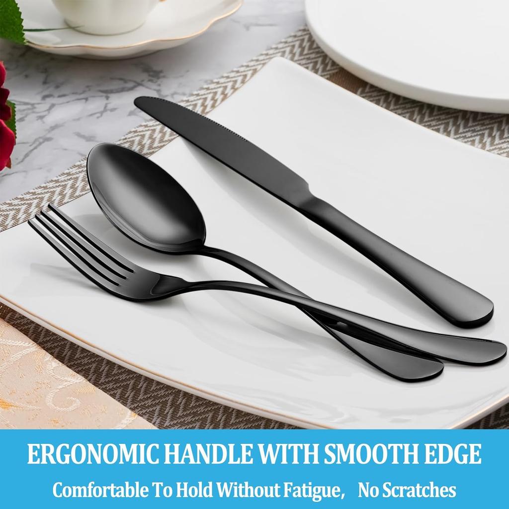 Dinner Forks Set of 6 Food Grade Stainless Steel Silverware Forks Mirror Finish Salad Forks, Use for Home,Kitchen or Restaurant, 8 Inches