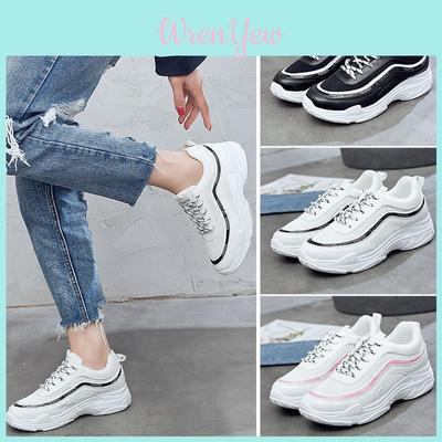 Classic Womens Hiking Sneakers With Thick Sole And Comfortable Round Toe Shape